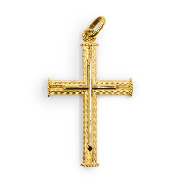 Ciondolo croce in oro giallo