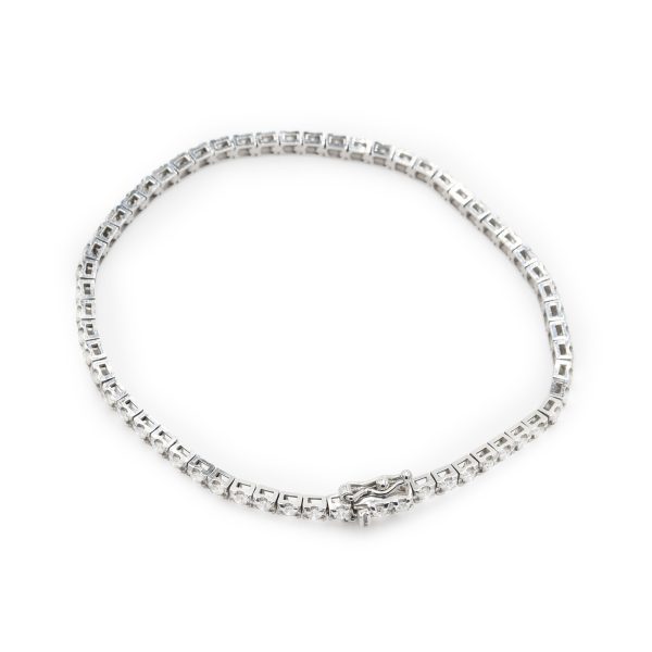 Bracciale in oro bianco Tennis ct 1,55