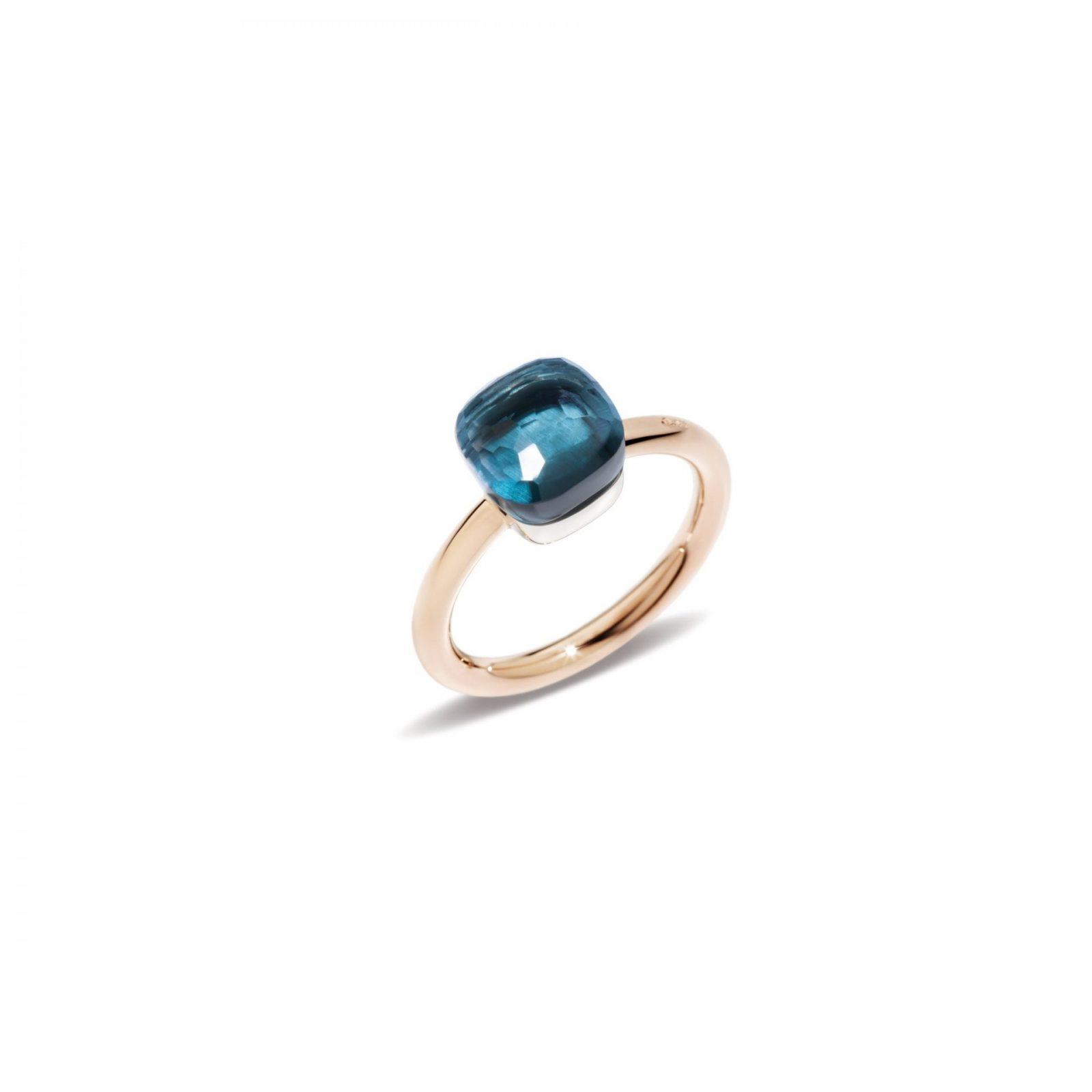 Anello Fatto A Mano In Argento 925 Con Topazio Blu, Taglio Ottagonale, Vintage, Regalo Perfetto