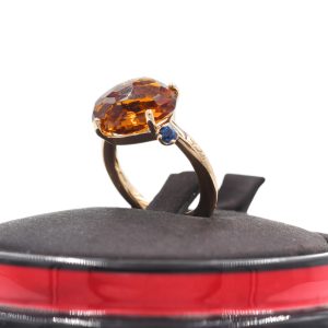 Anello Bahia Pomellato in Oro Rosa con Zaffiri e Citrino Madera - immagine 6