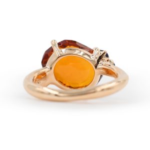 Anello Bahia Pomellato in Oro Rosa con Zaffiri e Citrino Madera - immagine 3