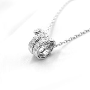 Collana Bulgari Serpenti Viper in oro bianco 18 kt con pavé di diamanti - immagine 3