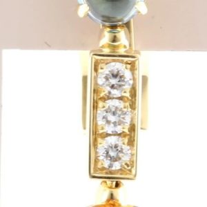 Orecchini Bulgari Allegra in oro giallo 18 kt con diamanti e gemme colorate - immagine 3