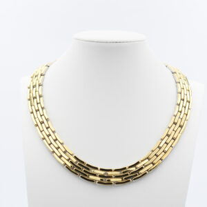 Collana Chimento double optima in oro giallo e bianco