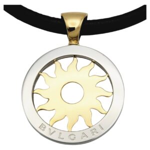 Ciondolo Bulgari Sole in oro giallo ed acciaio
